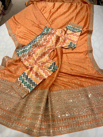 Rashvi printed moonga saree