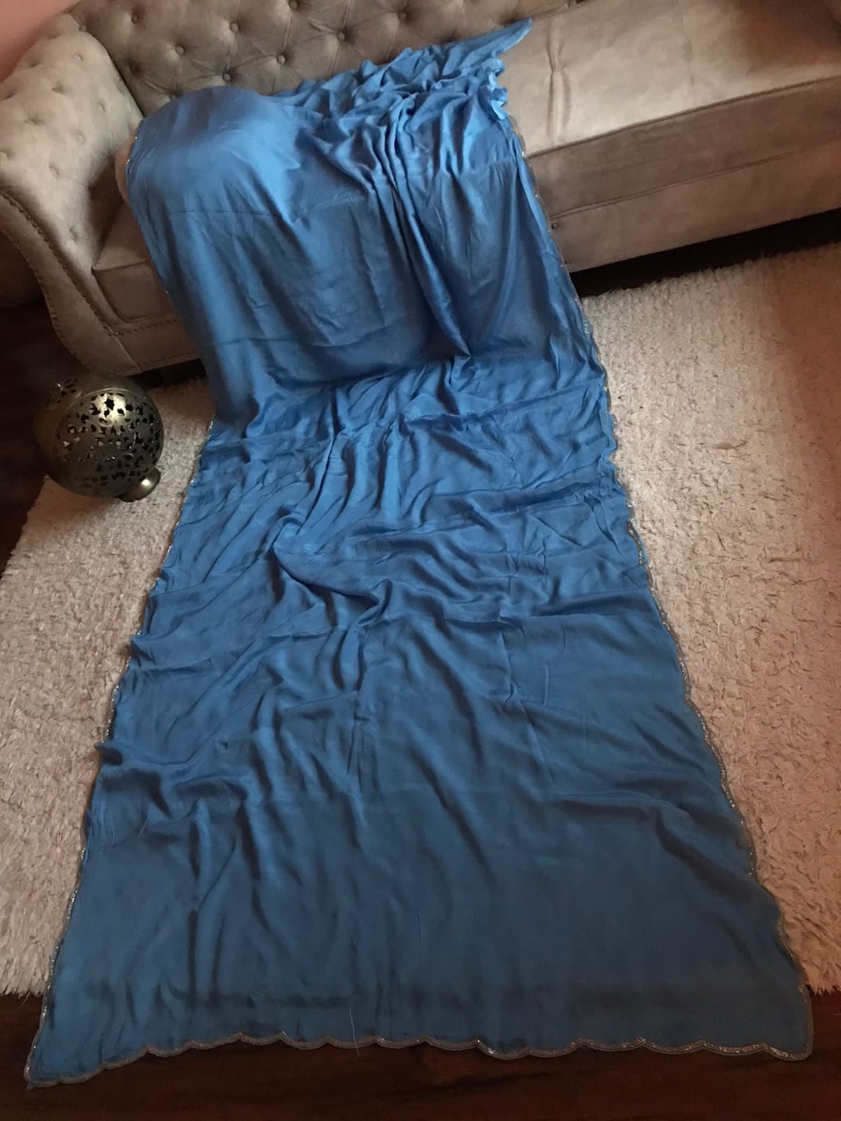 Classy crepe chinon handloom saree