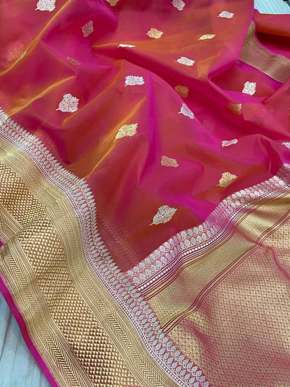 Dual Kora Banarsi saree