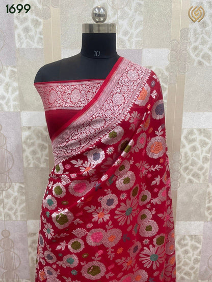 Shubho khaddi tifli gorgette saree