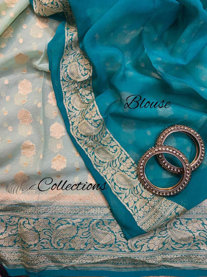 Alica handwoven khaddi gorgette saree