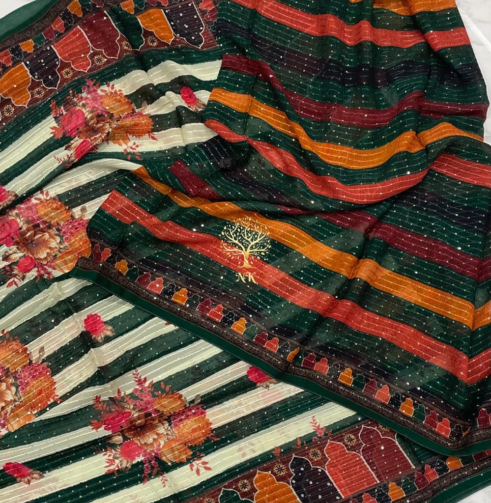 Miarah gorgette saree