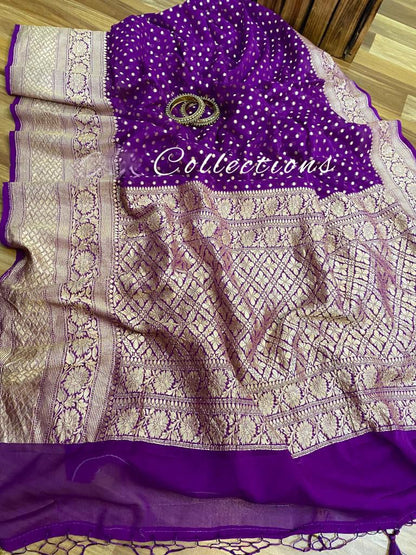 Kavish Banarsi khaddi gorgette saree