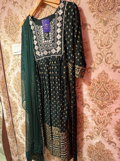 Emerald cotton suit piece