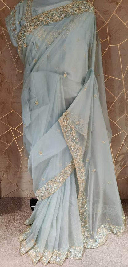 Alica organza zardosi saree