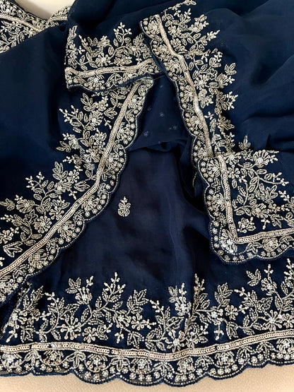 Yashsavi gorgette Indian saree