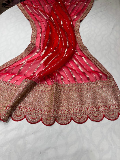 Arvenia striped organza saree