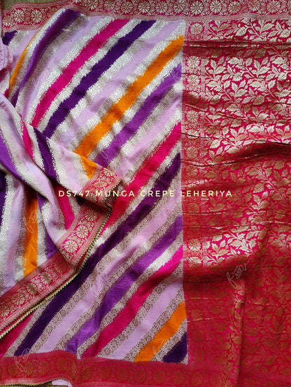Festival Lehariya Munga saree