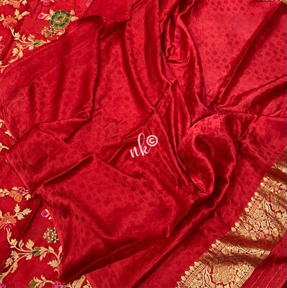 Silky Banarasi Meenakari saree