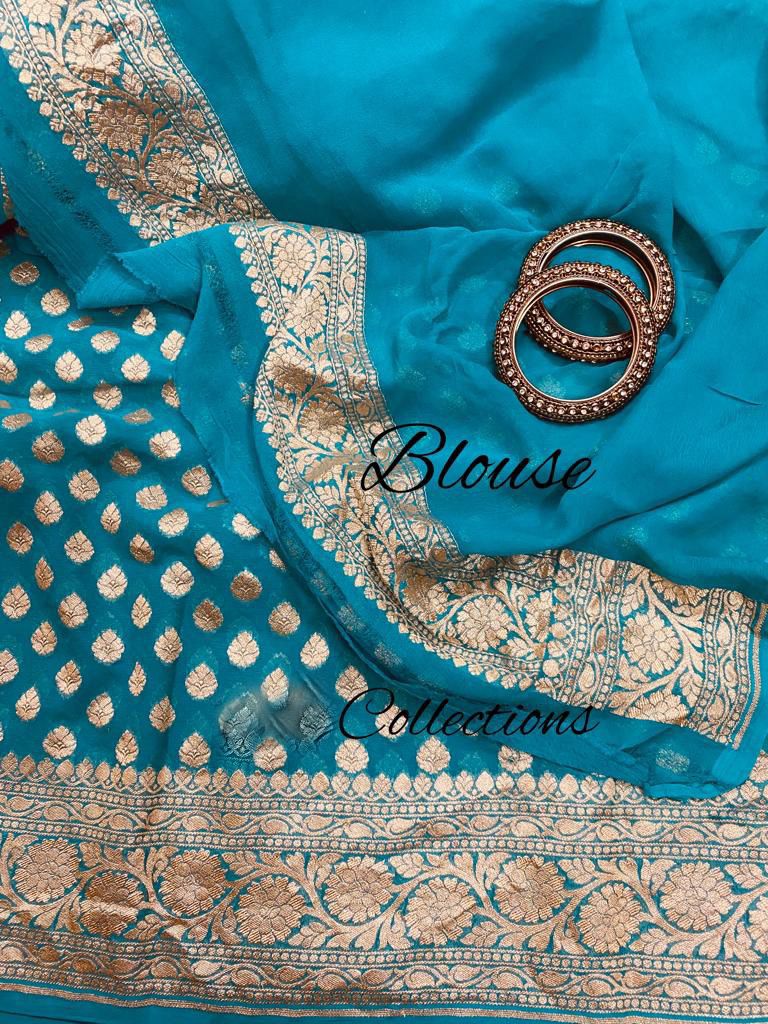 Firoza Banarsi weaved handloom saree