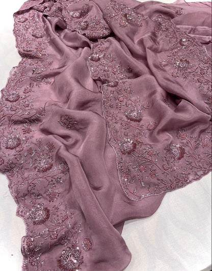 Alicia organza embroidered saree