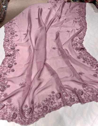 Alicia organza embroidered saree