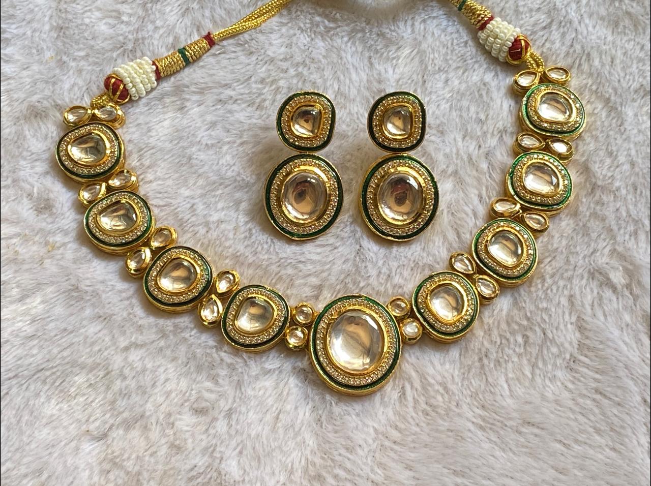 Parisha Kundan Meena necklace set