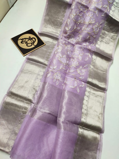 Tulips kora saree