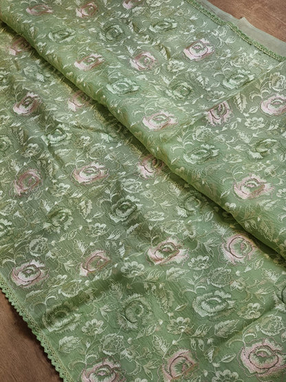 Leisha organza silk embroidery saree