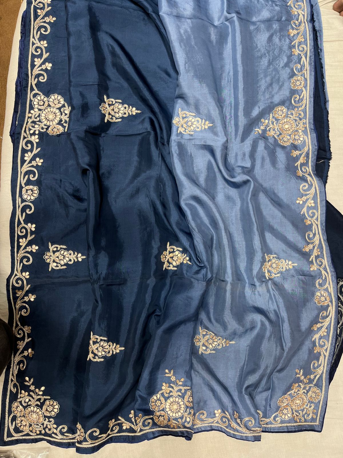 Handloom silk gottapatti saree