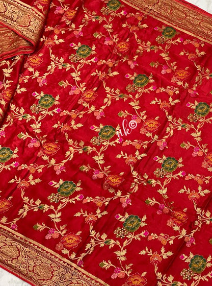 Silky Banarasi Meenakari saree