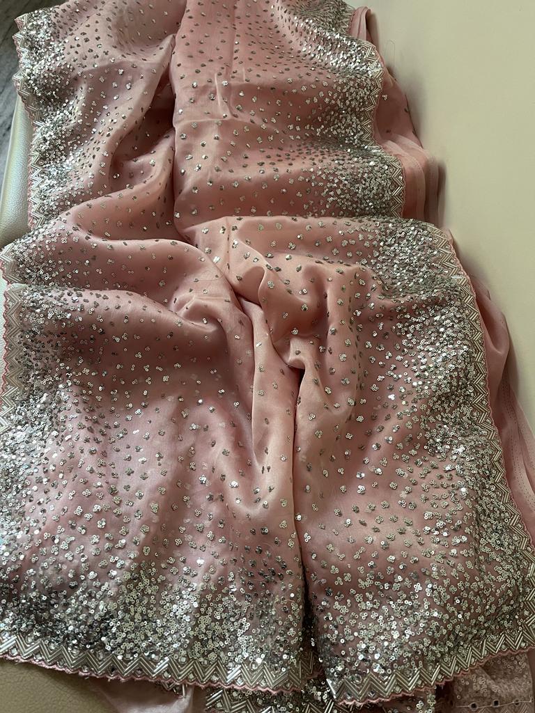 Samiksha organza sequence saree