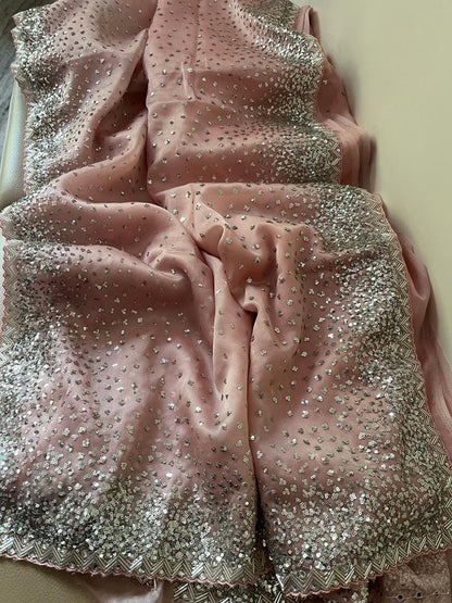 Samiksha organza sequence saree