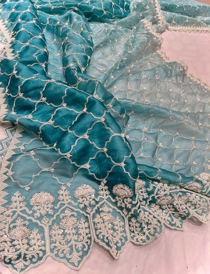 Tissue organza zardosi sares