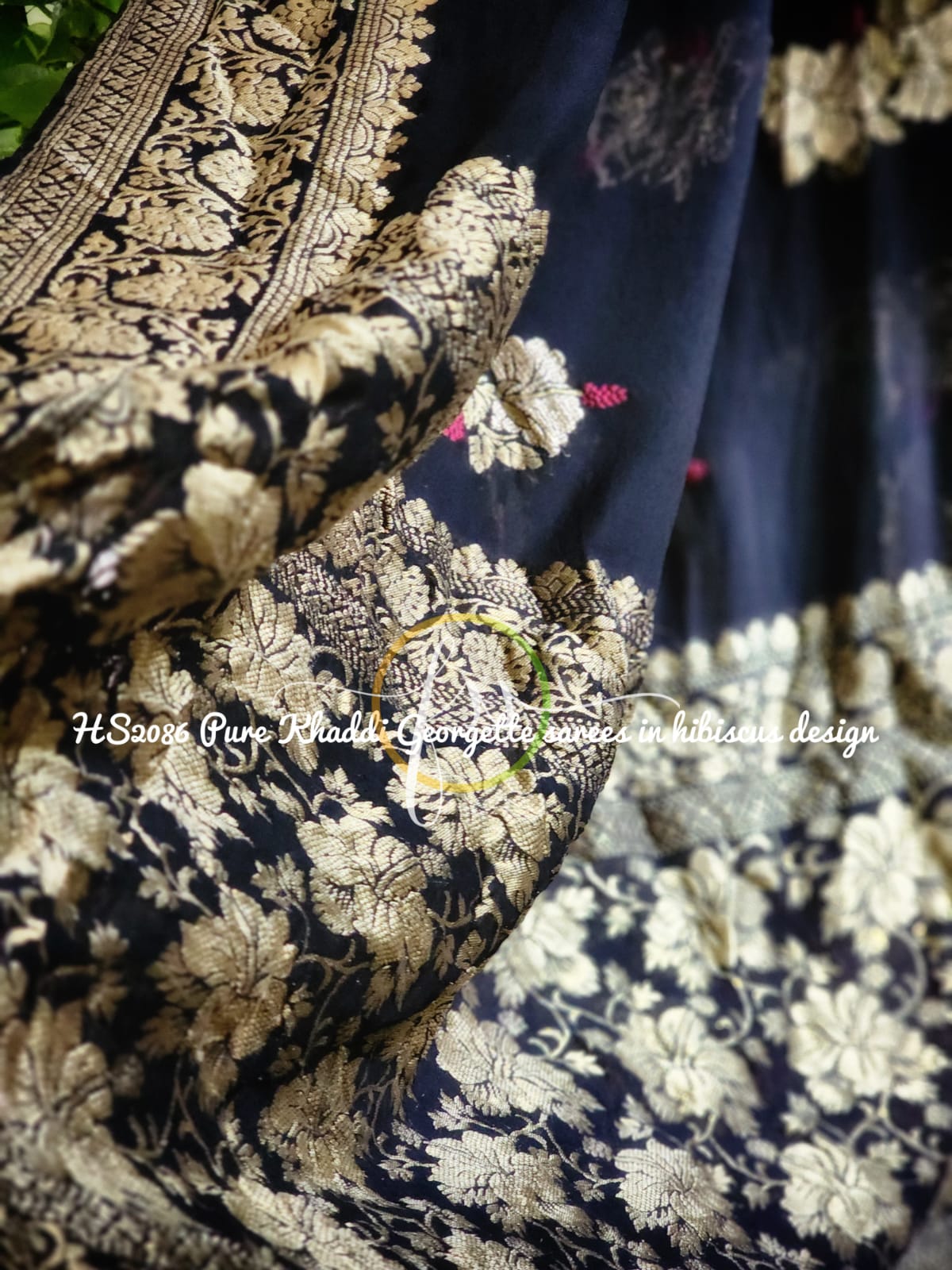 Raazvi khaddi Banarsi Meenakari saree