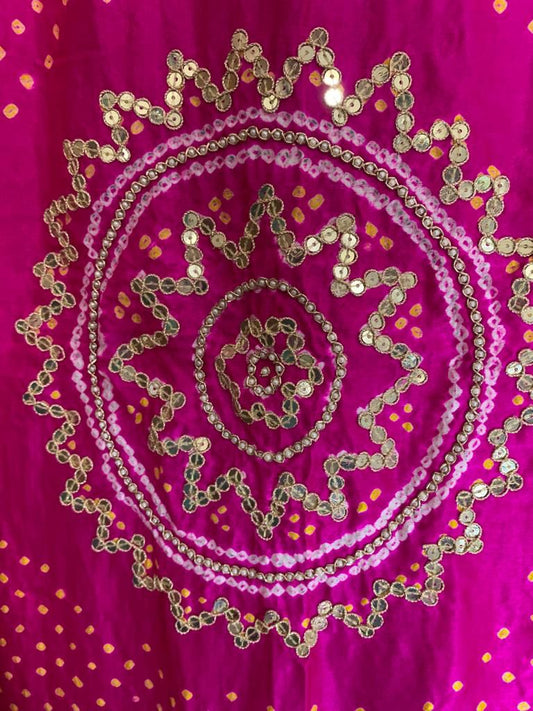 Pink exclusive gajji silk dupatta