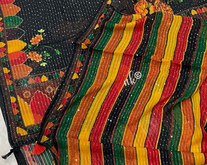 Benyl floral sequins saree