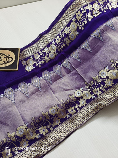 Floral Banarsi Monga saree
