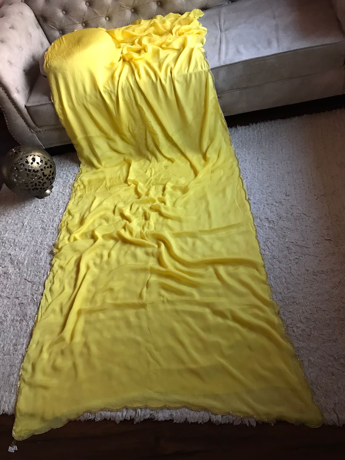 Classy crepe chinon handloom saree