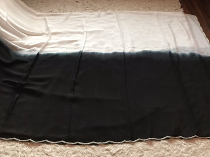 Aarzoo chinon crepe partywear saree