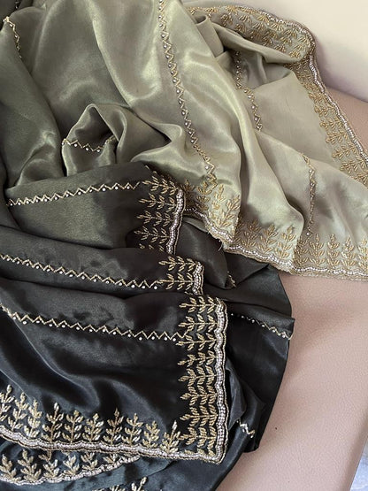 Naveli crepe kat Dana saree