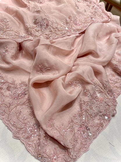 Alicia organza embroidered saree