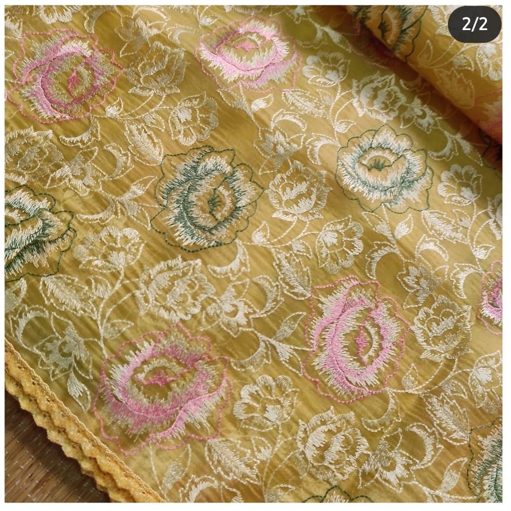 Leisha organza silk embroidery saree