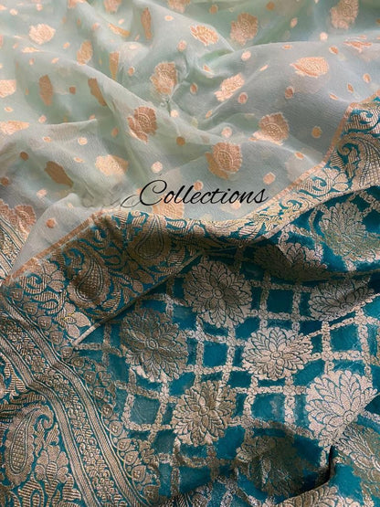 Alica handwoven khaddi gorgette saree
