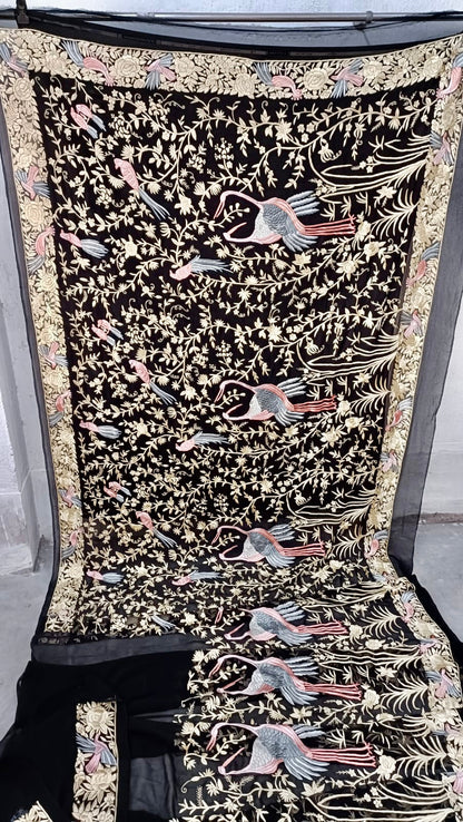 Vania gorgette saree Parsi saree Parsi Gara saree