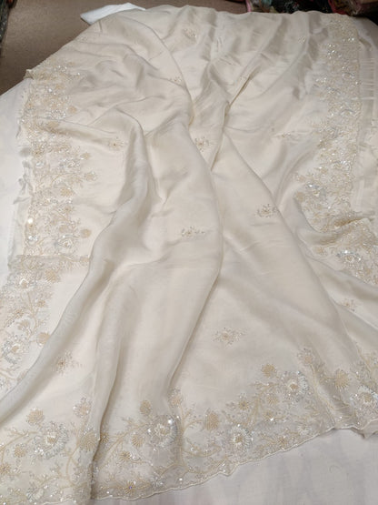 Alicia organza embroidered saree