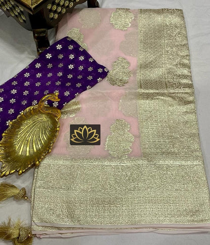 Drapini organza saree