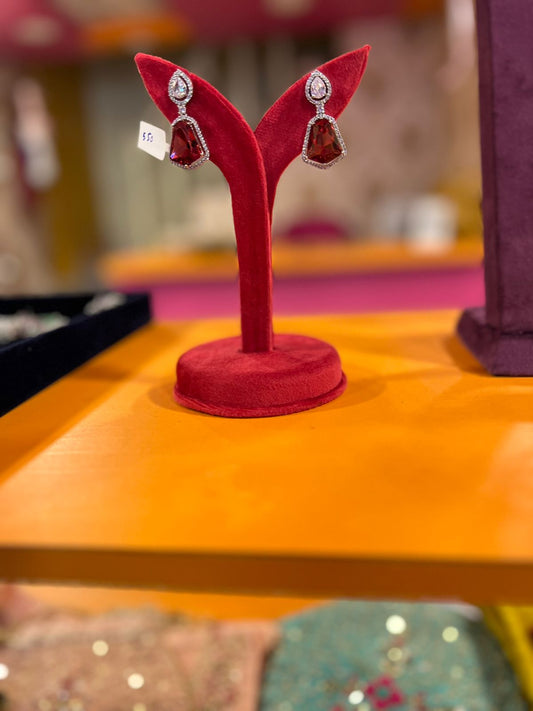 Ruby cocktail earrings
