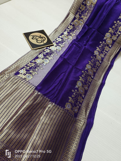 Floral Banarsi Monga saree