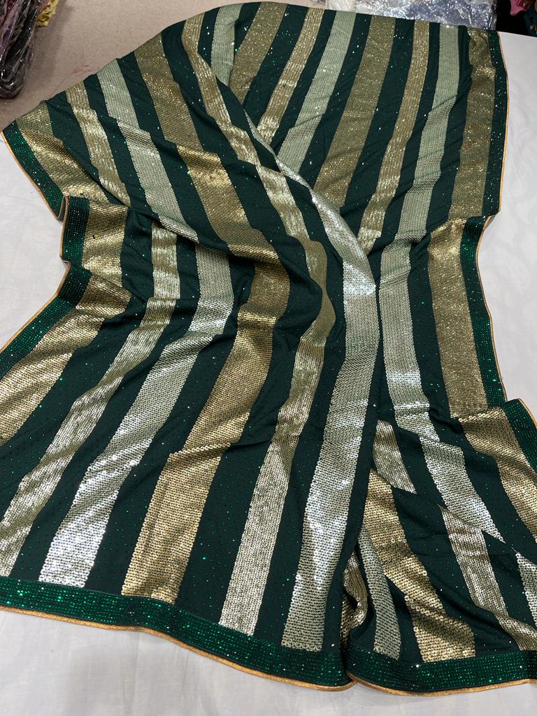 Juan crepe sequence saree
