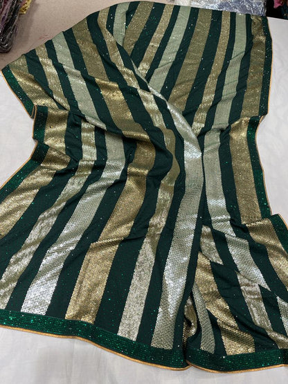 Juan crepe sequence saree