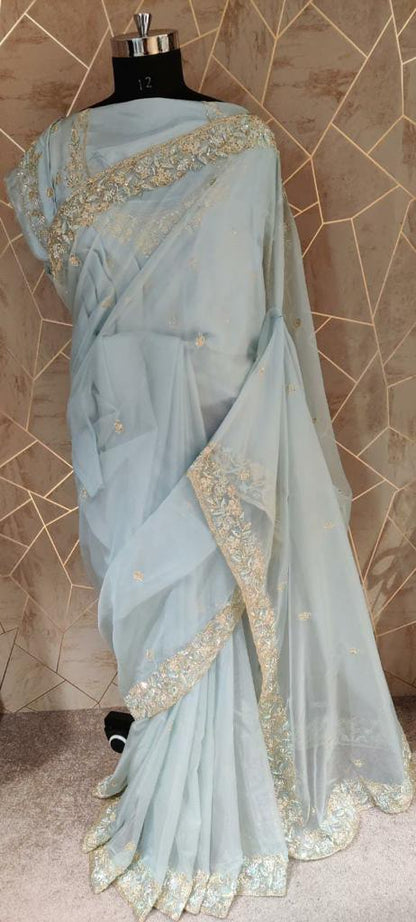 Alica organza zardosi saree