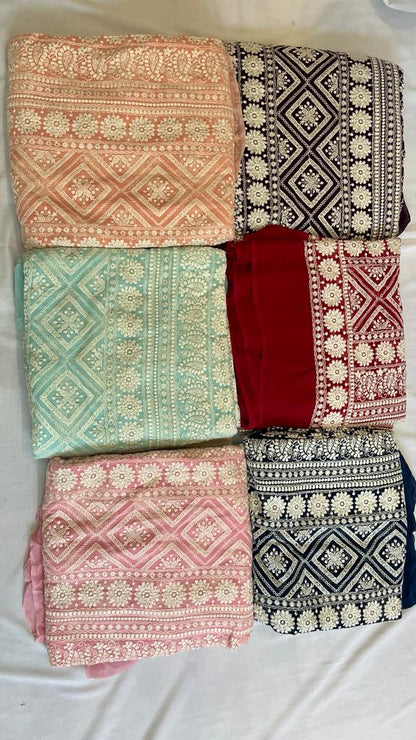 Nora chikankari gorgeous saree