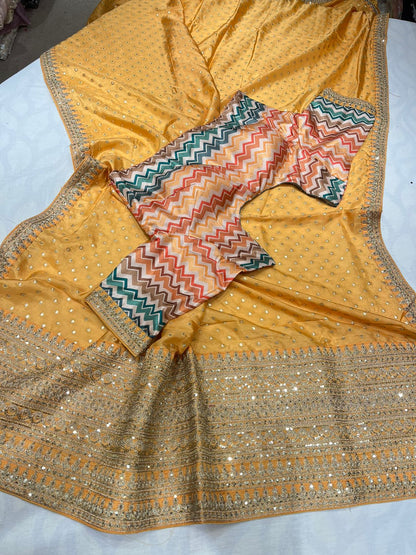 Rashvi printed moonga saree