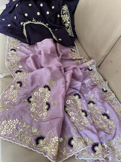 Avishka embroidered gottapatti saree
