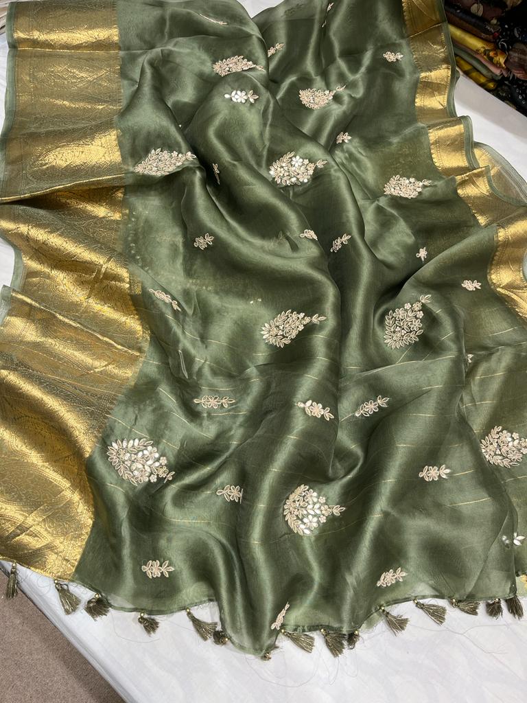 Kanchi organza saree