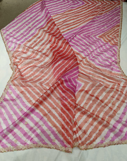 Kaju organza Pearl saree