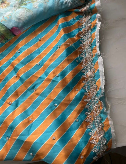 Floral organza saree