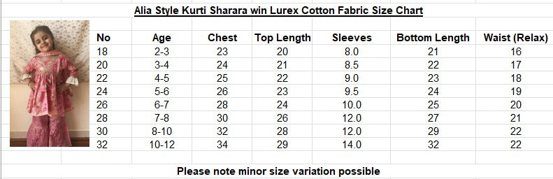 Ruhi Kurti sharara set