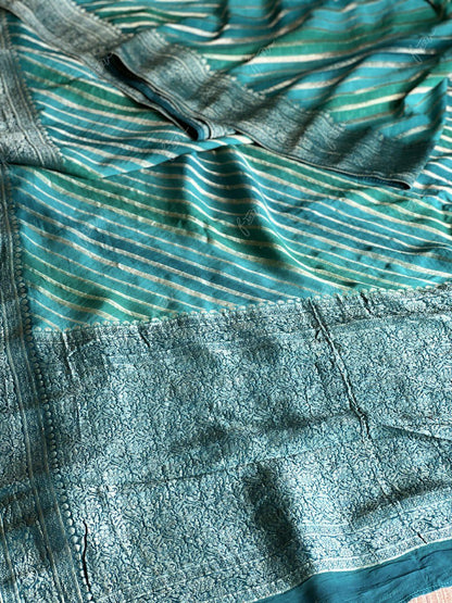 Lehariyan khaddi gorgette saree